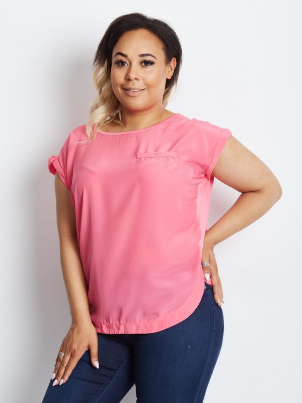 Pink plus size blouse Eponymous