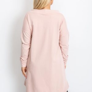 Dirty pink tunic plus size Shock