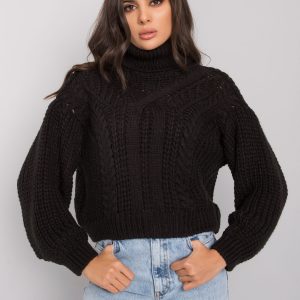 Mansfield RUE PARIS women's black turtleneck sweater