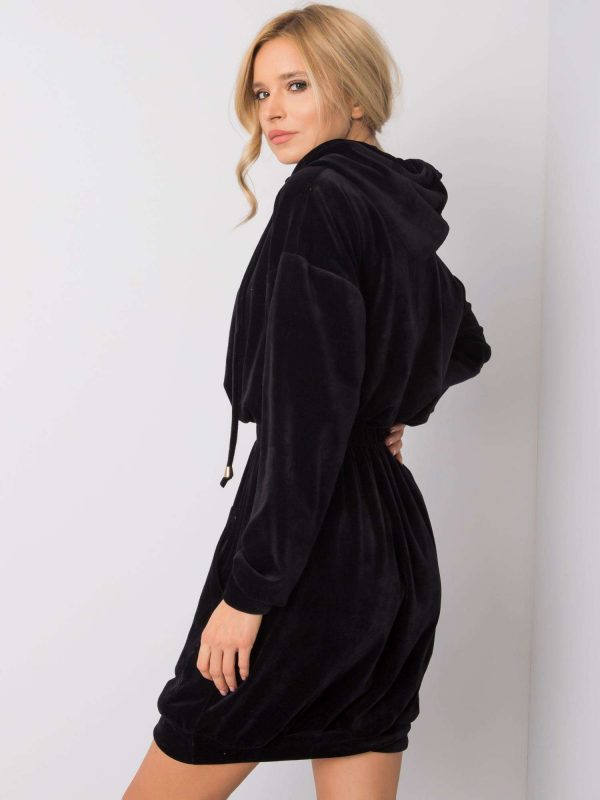 Black velour dress Malory RUE PARIS