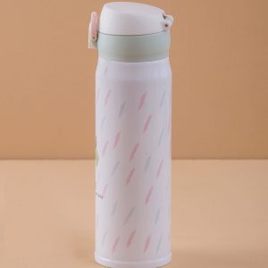 White thermos with print