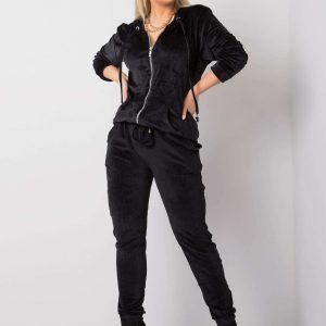 Michell black velour plus size set