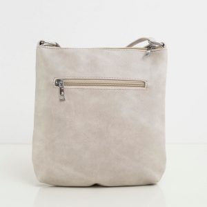 Light grey handbag with zippers