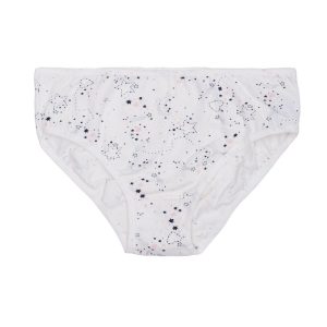 Ecru cotton briefs for girl