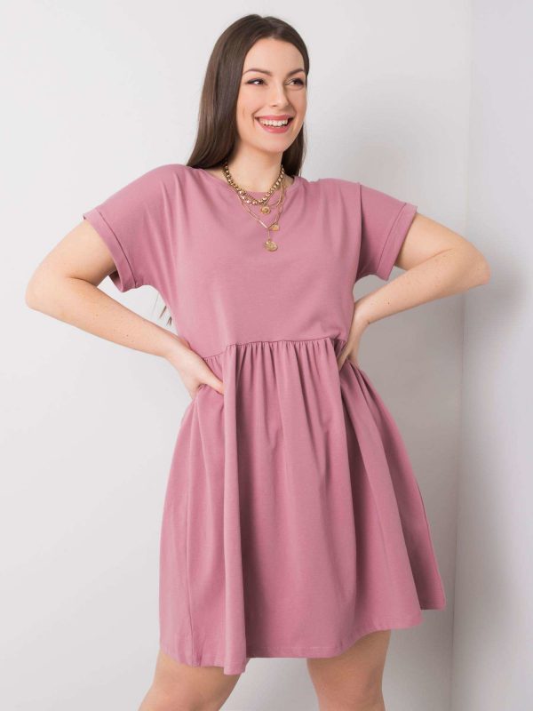 Dirty Pink Cotton Plus Size Molly Dress