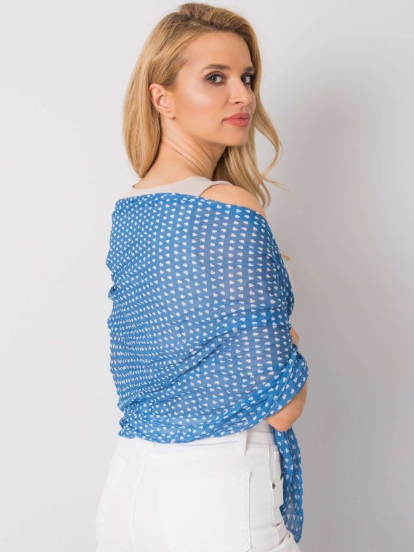 Blue heart scarf