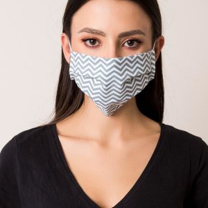 White-grey two-layer protective mask