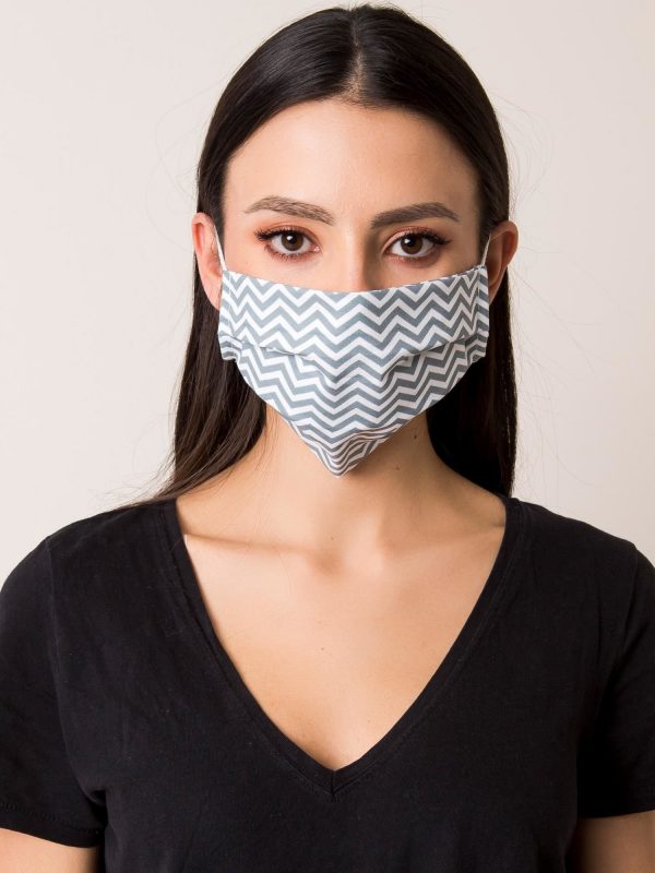 White-grey two-layer protective mask