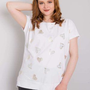 Zandra Cotton Plus Size White Blouse