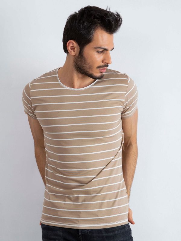 Dark Beige Men's T-Shirt Foreign