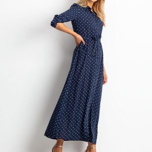 RUE PARIS Navy blue dress Shadow