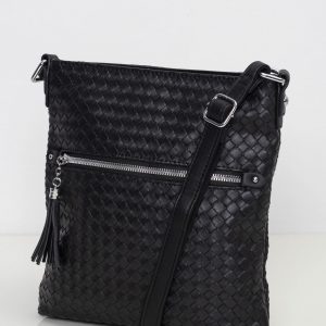 Black Braided Handbag