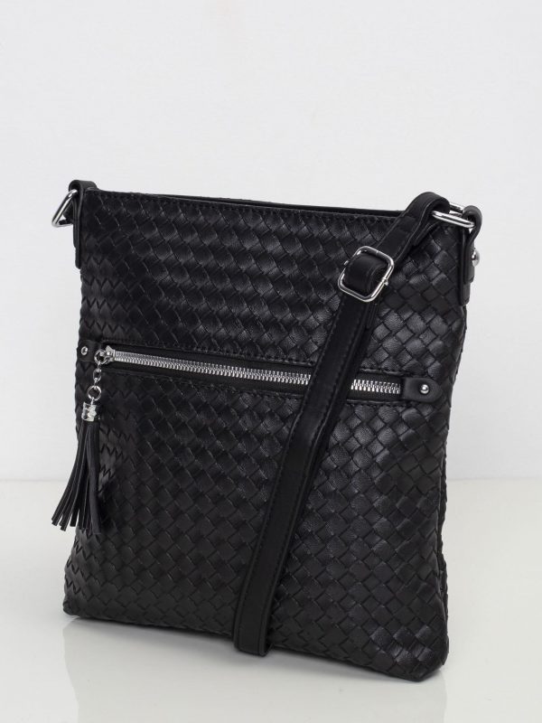 Black Braided Handbag