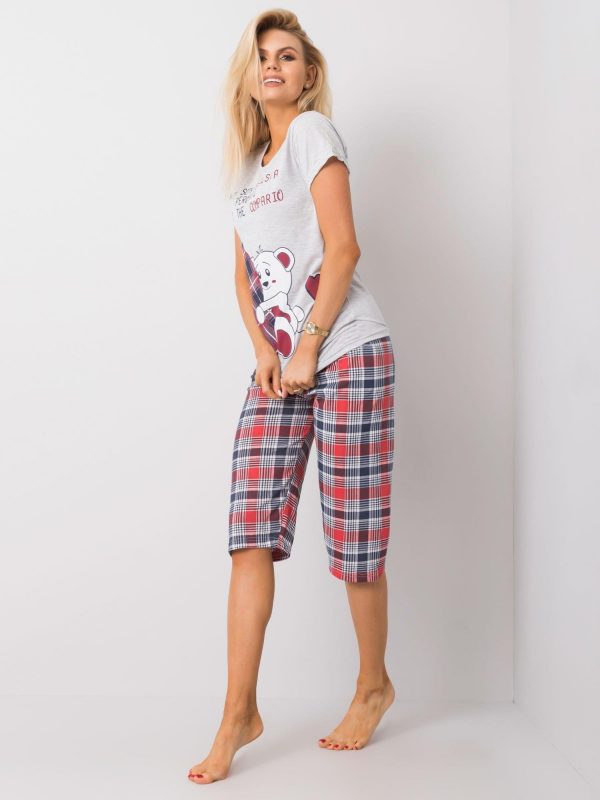 Grey Women's Two Piece Pyjamas