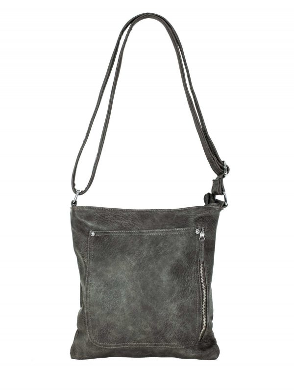 Dark Grey Eco Leather Handbag