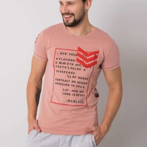 Joshua Cotton Men's Dirty Pink T-Shirt