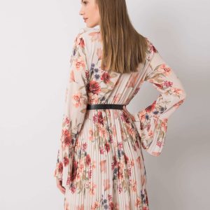 Hayley's Beige Floral Dress