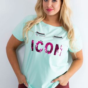 Mint t-shirt Calmly PLUS SIZE