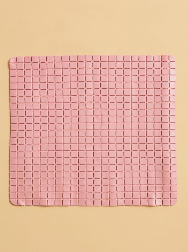 Pink Square Bathroom Mat