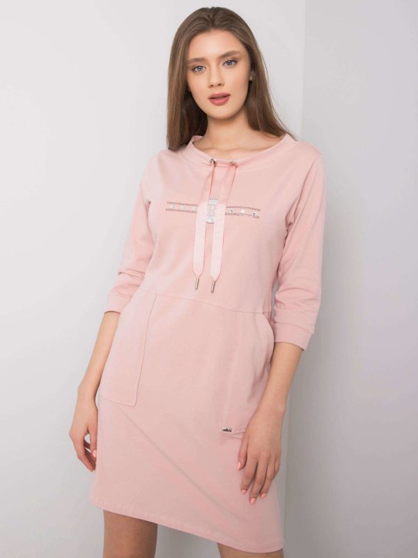 April Dirty Pink Cotton Dress