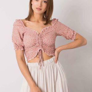 Dirty pink short blouse Anthea RUE PARIS