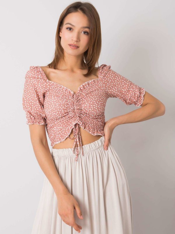 Dirty pink short blouse Anthea RUE PARIS