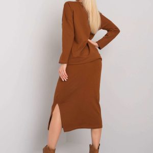 Light brown sweatshirt set with sweatshirt and mayday skirt