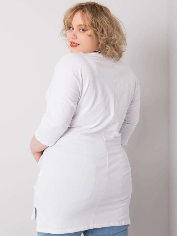 White tunic plus size Ida