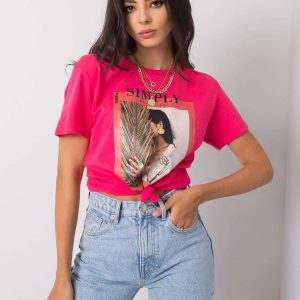 Dark pink t-shirt for women Lanice