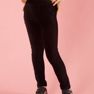 Black corduroy jeggings for girl