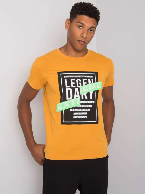 Mustard Men's T-Shirt with Merrick Print