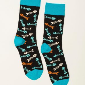 Black Pattern Men's Socks