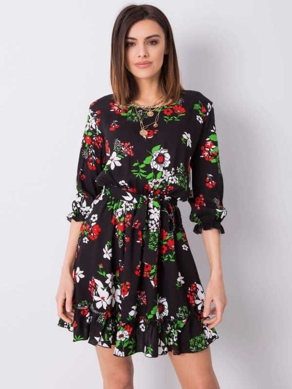 Black flower dress Arlette