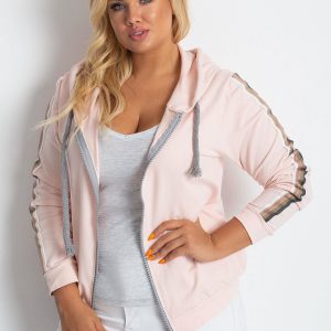 Pale Pink Apear Plus Size Sweatshirt