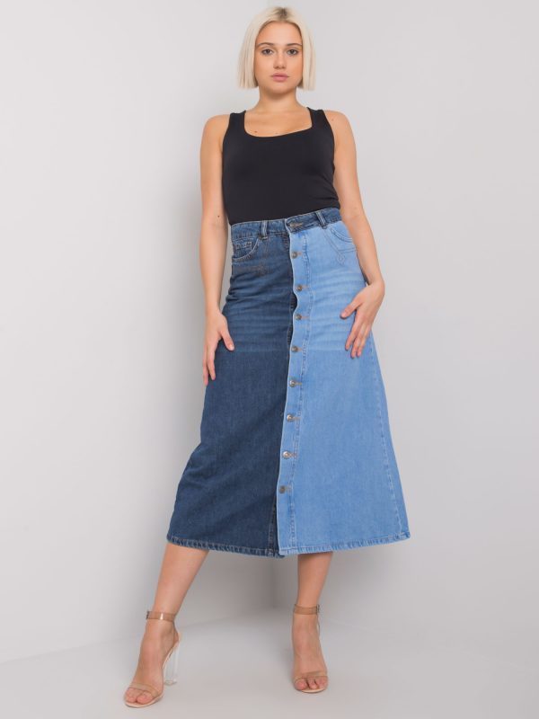 Blue midi denim skirt Rijeka RUE PARIS