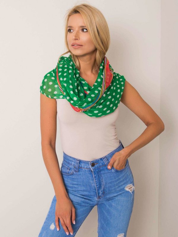 Green scarf in peas