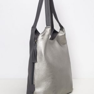 Silver Grey Women's Large Bag