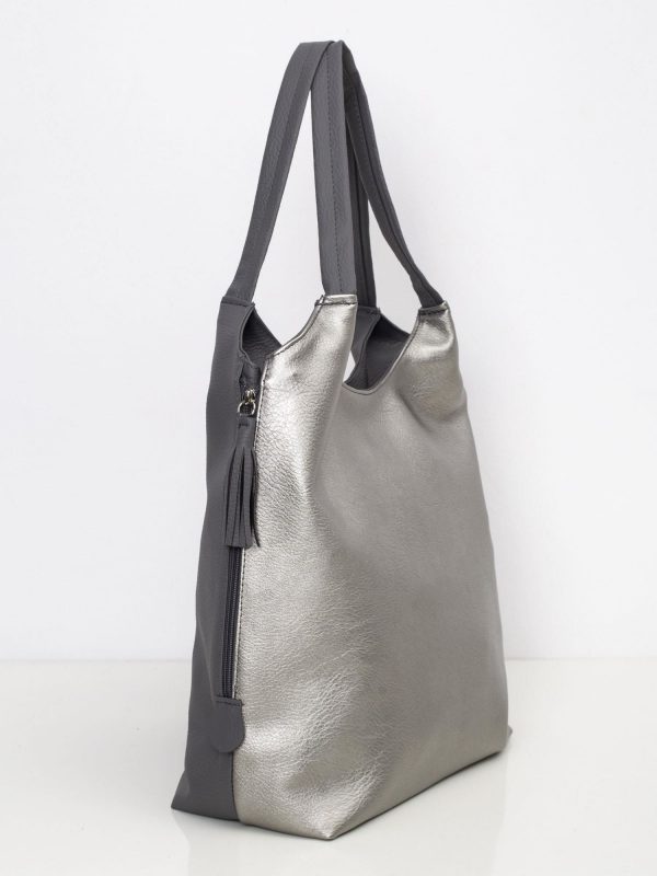 Silver Grey Women's Large Bag