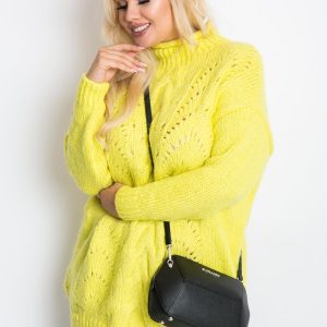 RUE PARIS Lime Plus Size Bridge Sweater