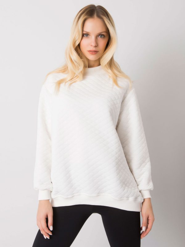 Ecru quilted sweatshirt Chloe