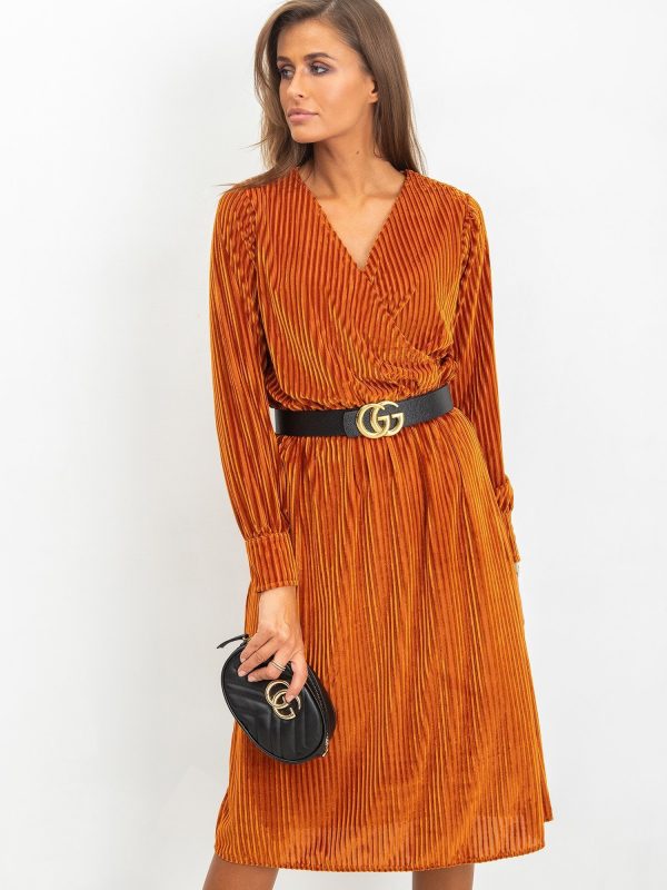 Dark Orange Attractive Dress