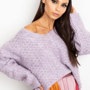 RUE PARIS Lively Purple Sweater