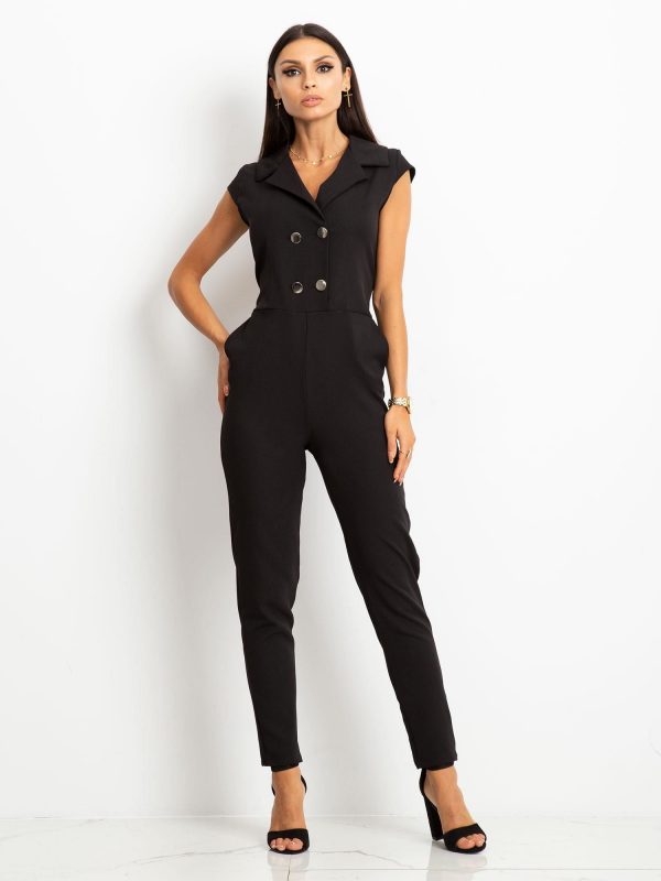 RUE PARIS Black Lady jumpsuit