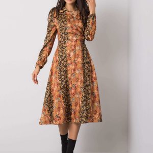 Brown floral dress Dakota RUE PARIS