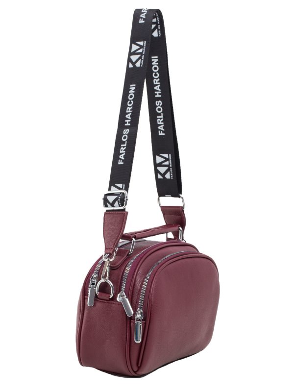 Burgundy women's shoulder bag