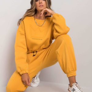 Maleah Mustard Two-Piece Tracksuit Set