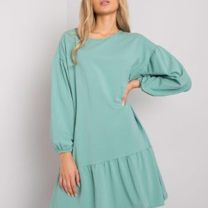 Shadia light green flounce dress