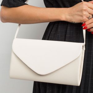 Light beige clutch bag