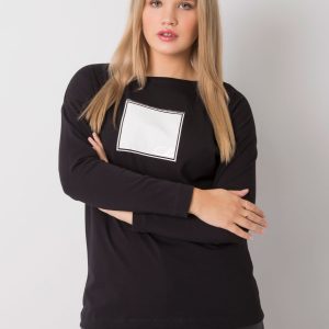 Jalissa Black Plus Size Cotton Blouse