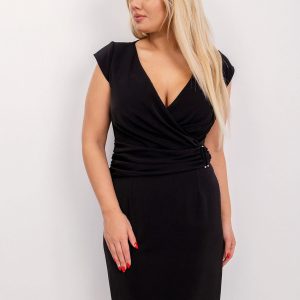 Black Plus Size Pearl Dress